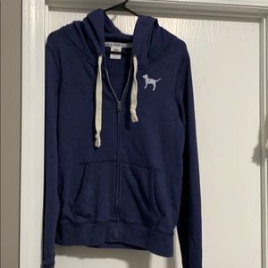 Victoria’s Secret PINK navy zip up hoodie
